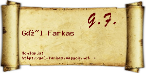 Gál Farkas névjegykártya